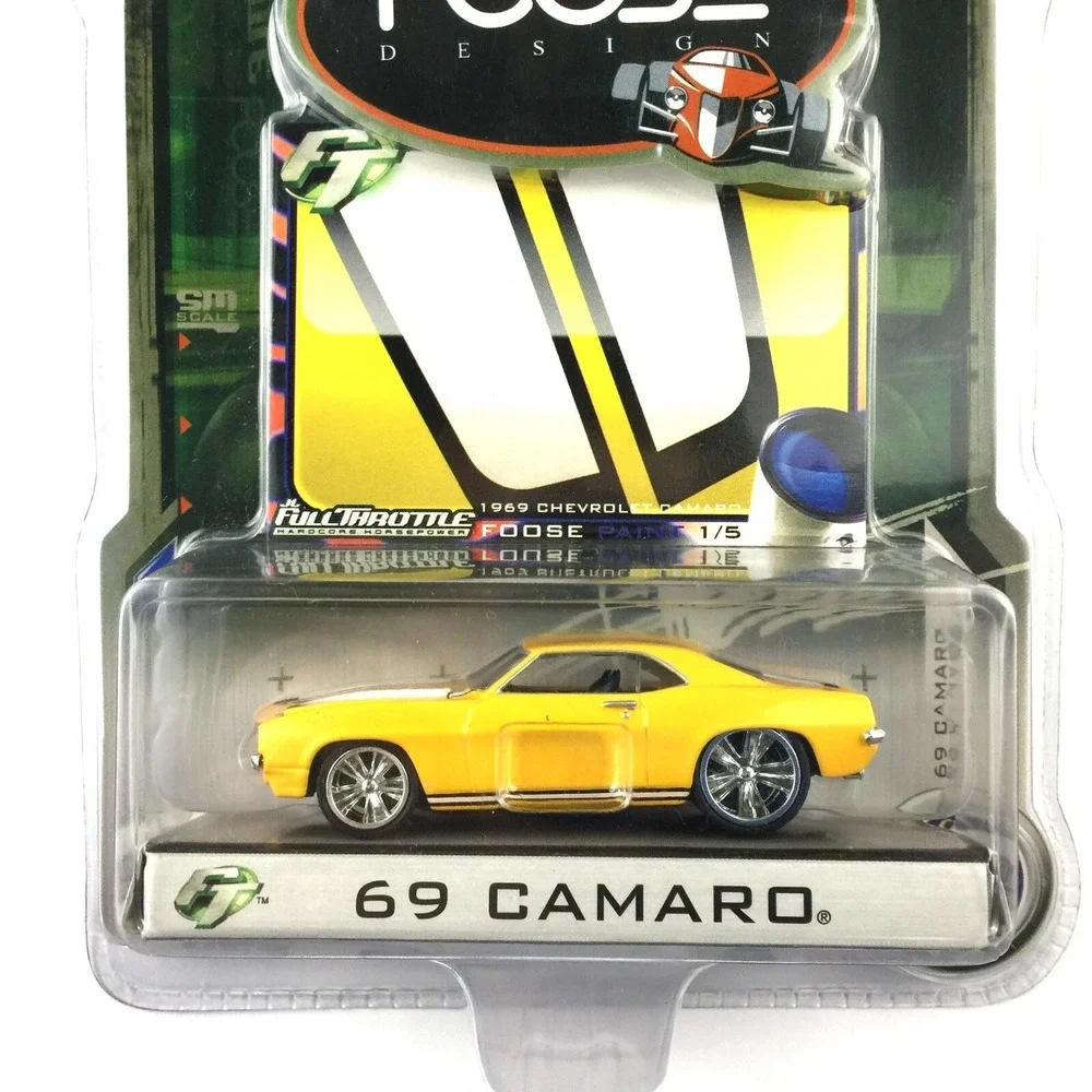JL Foose Full Throttle 1969 69 Chevrolet Chevy Camaro‎ Car Yellow Die Cast 3.25